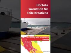 Heftige Bora sorgt an Kroatiens Küste für extreme Bedingungen