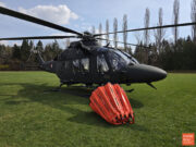 Bundesheer unterstützt Waldbrand bei Rottenmann mit Hubschrauber Bambi Bucket AW169