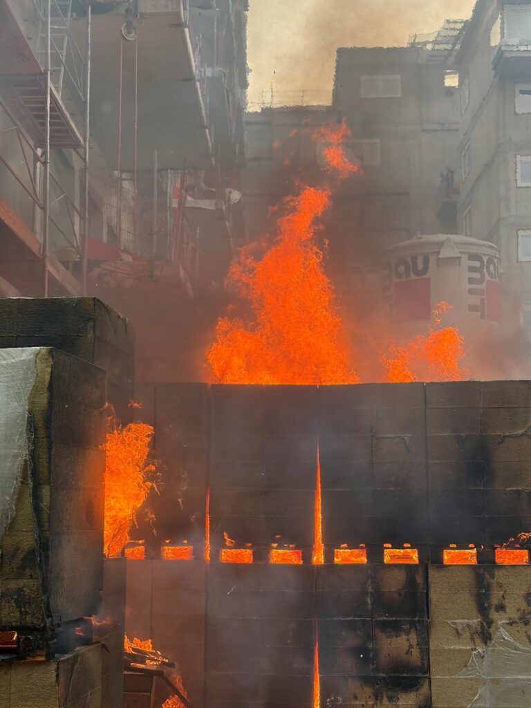Brand auf Baustelle in der Fröhlichgasse