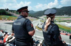 Polizei bei der Formel 1