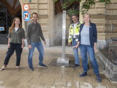 Graz testet Sprühnebel-Lanzen gegen die Sommerhitze Sprühnebellanzen gegen die Hitze in Graz im Test