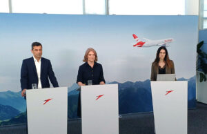 AUA stellt Flugverbindung Graz-Wien im Oktober ein AUA Pressekonferenz Wien